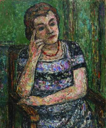 Image - Oleksa Shatkivsky: Portrait of Margit Selska (1961).